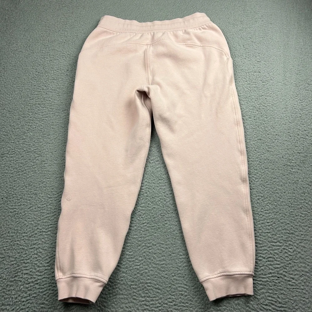 Lululemon Scuba Jogger Pants Womens 8 Pink High Rise Drawstring Cotton Terry